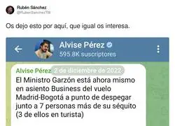 Cuando a Alvise Pérez le molestaban los vuelos en Business