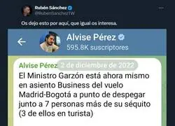 La hipocresía de Alvise Pérez en tres imágenes