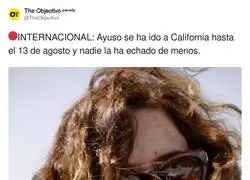 Nadie se acuerda de Ayuso cuando falta