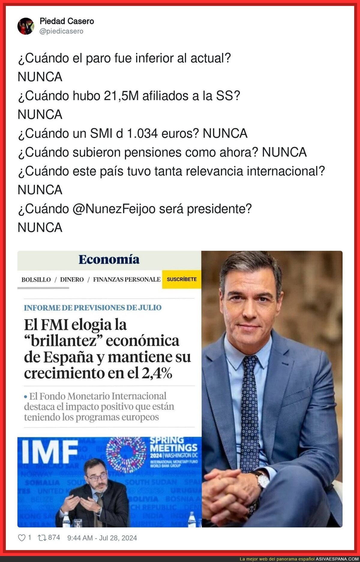 Disfruten la España de Pedro Sánchez