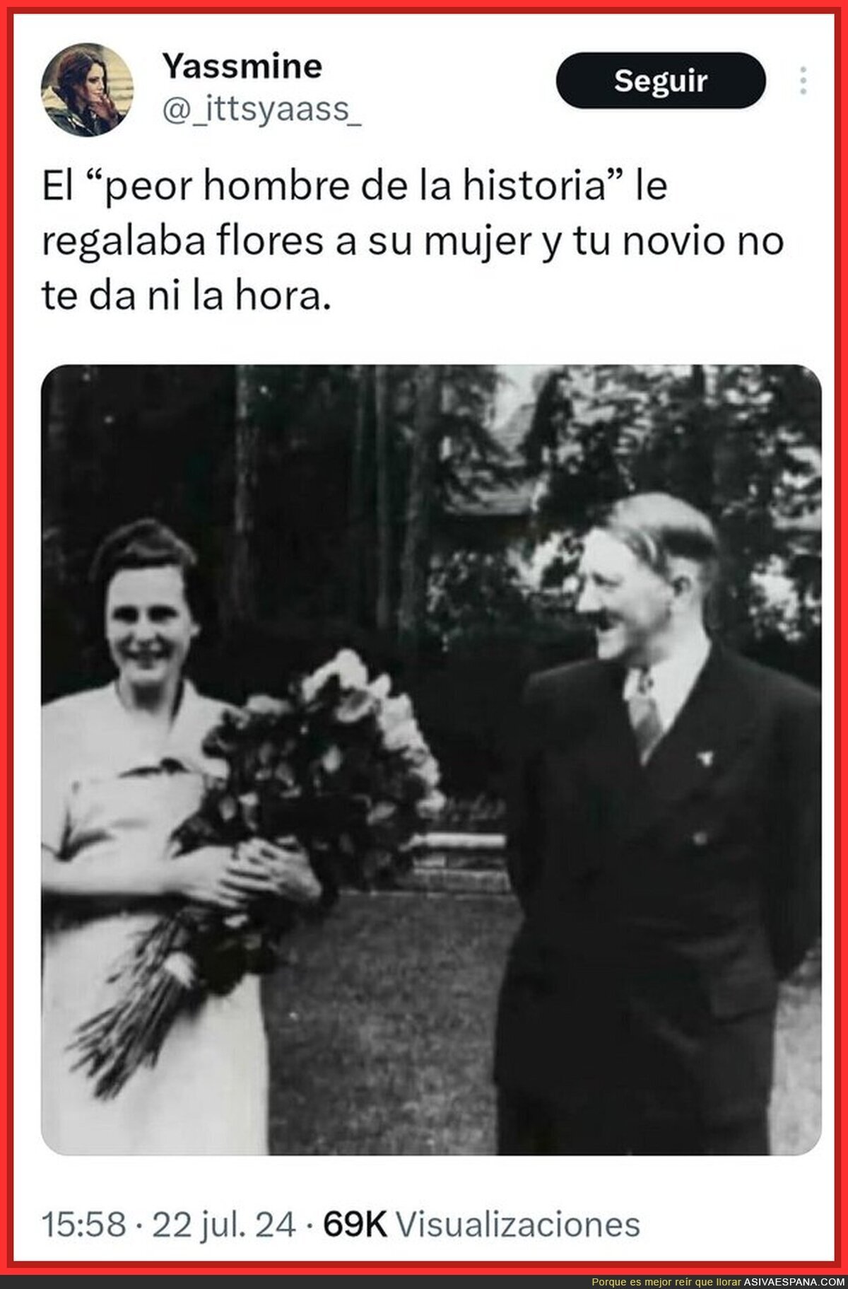 Que romántico era Hitler :)