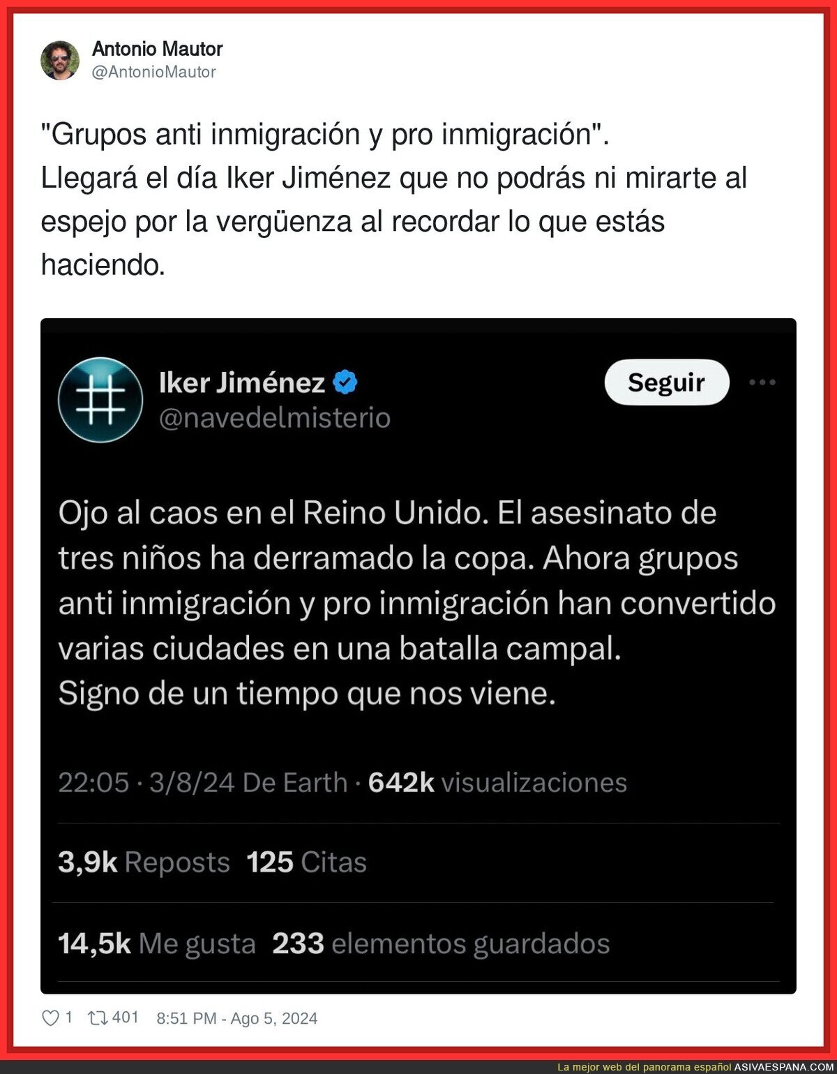 Iker Jiménez cada día toma un poco más fondo