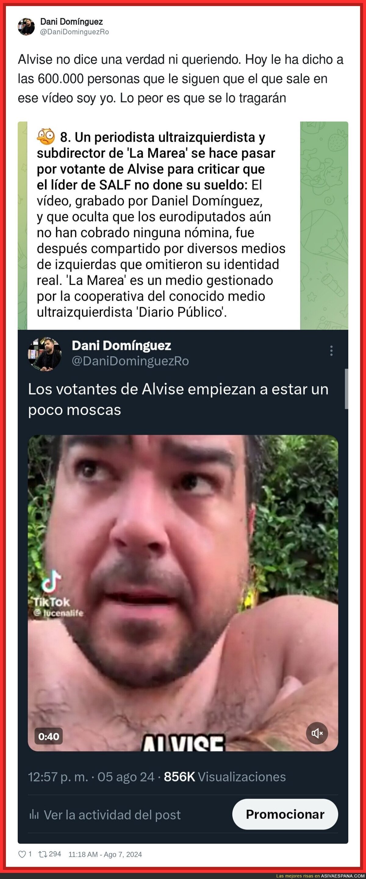 Alvise Pérez no puede dejar de mentir