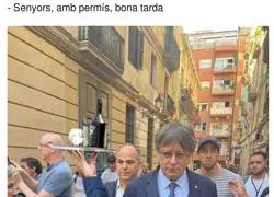 Puigdemont campando a sus anchas por Barcelona