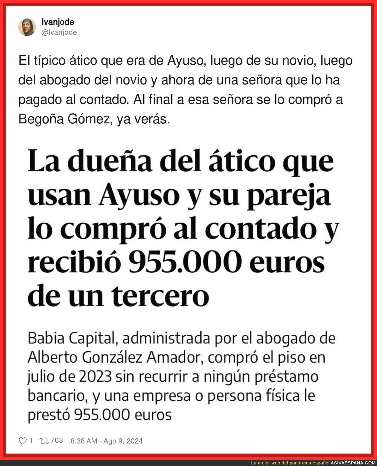 Las vueltas que está dando el dueño del ático de Ayuso y su pareja