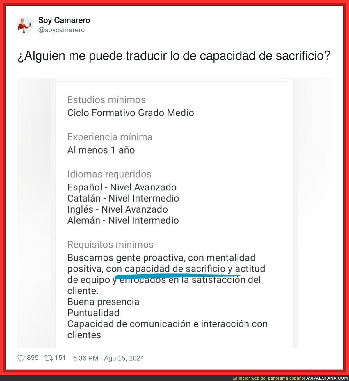 ¿Alguien me puede traducir lo de capacidad de sacrificio?