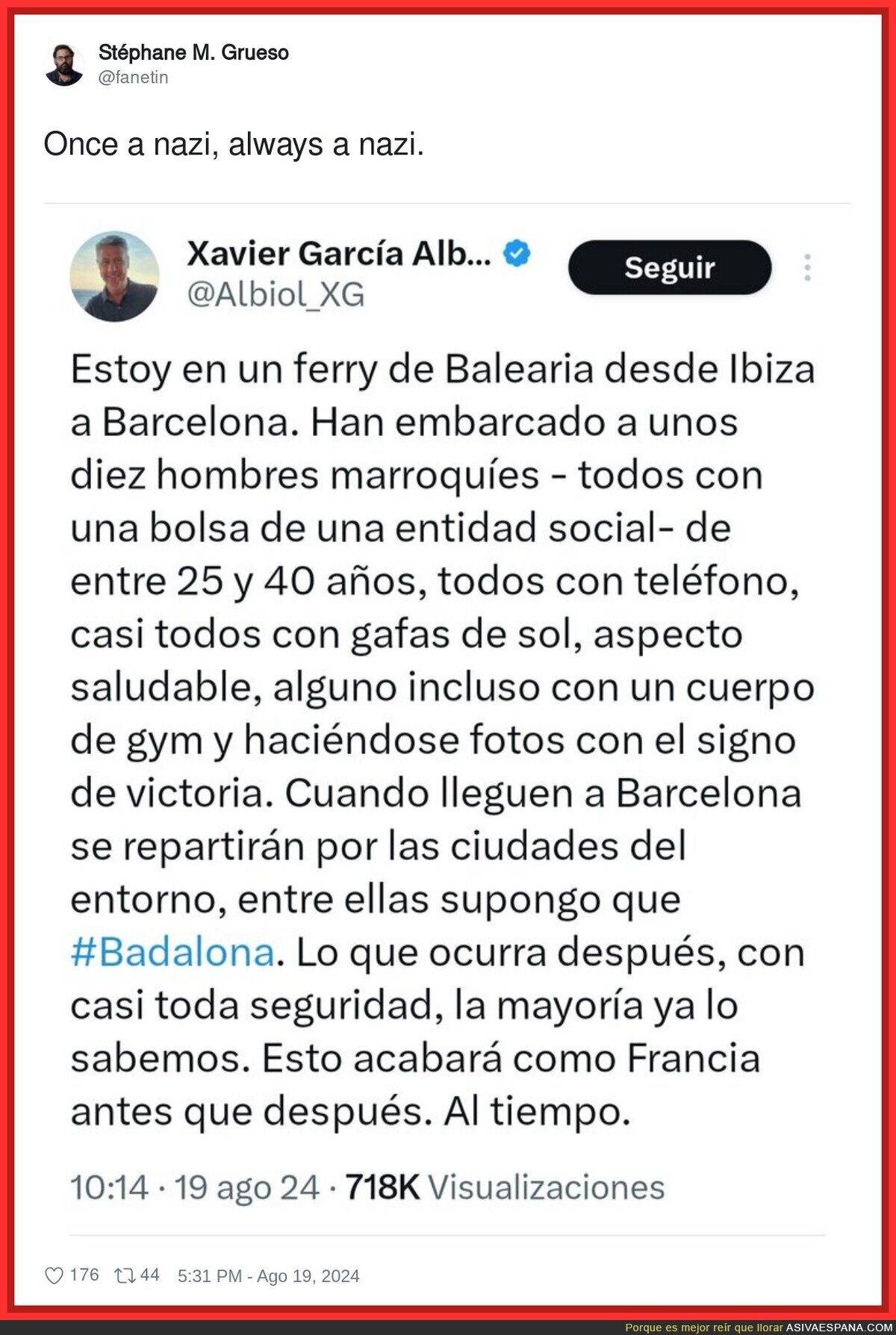 Xavier García Albiol nunca dejará de ser una mala persona