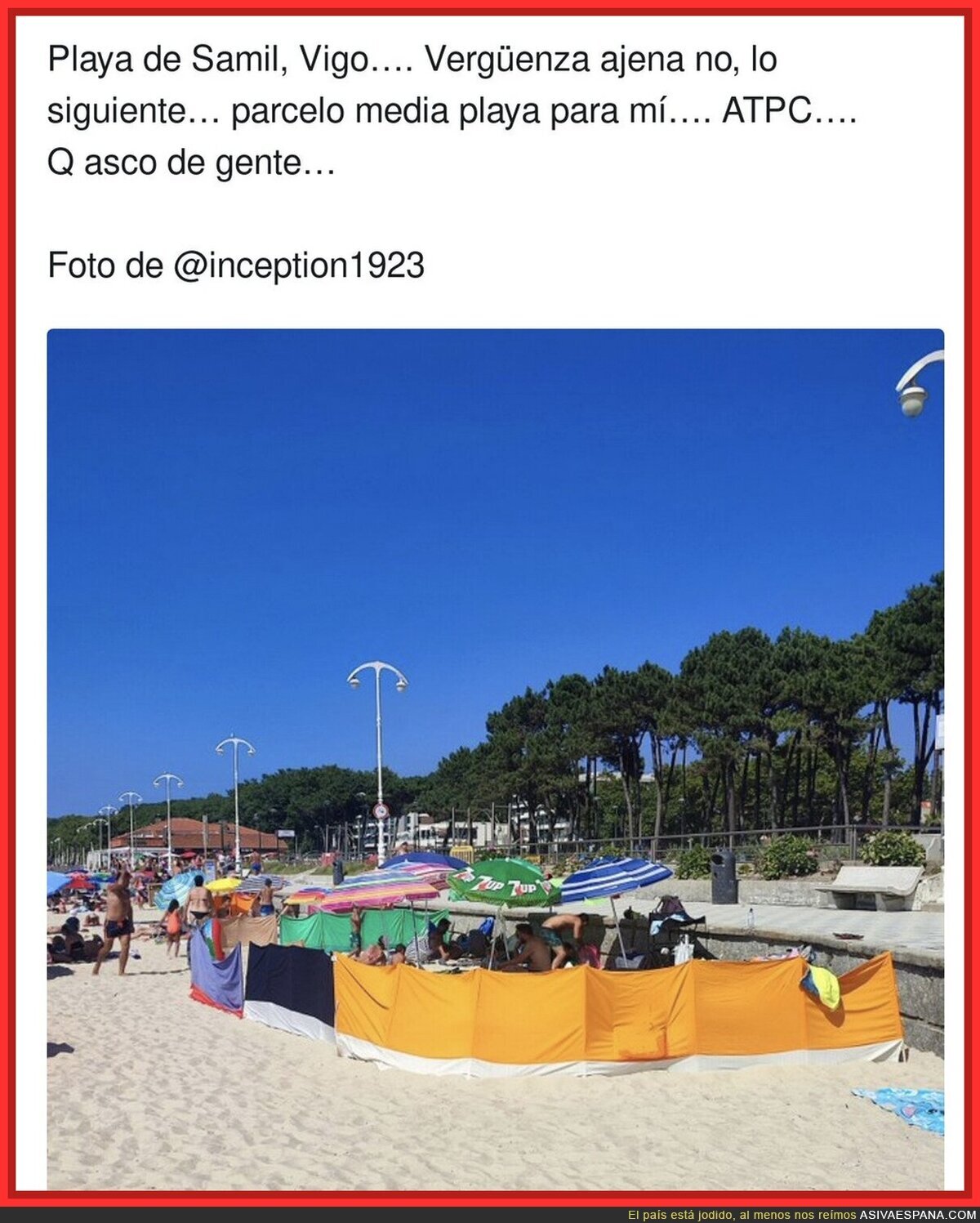 Lo de la gente en la playa es una cosa tremenda