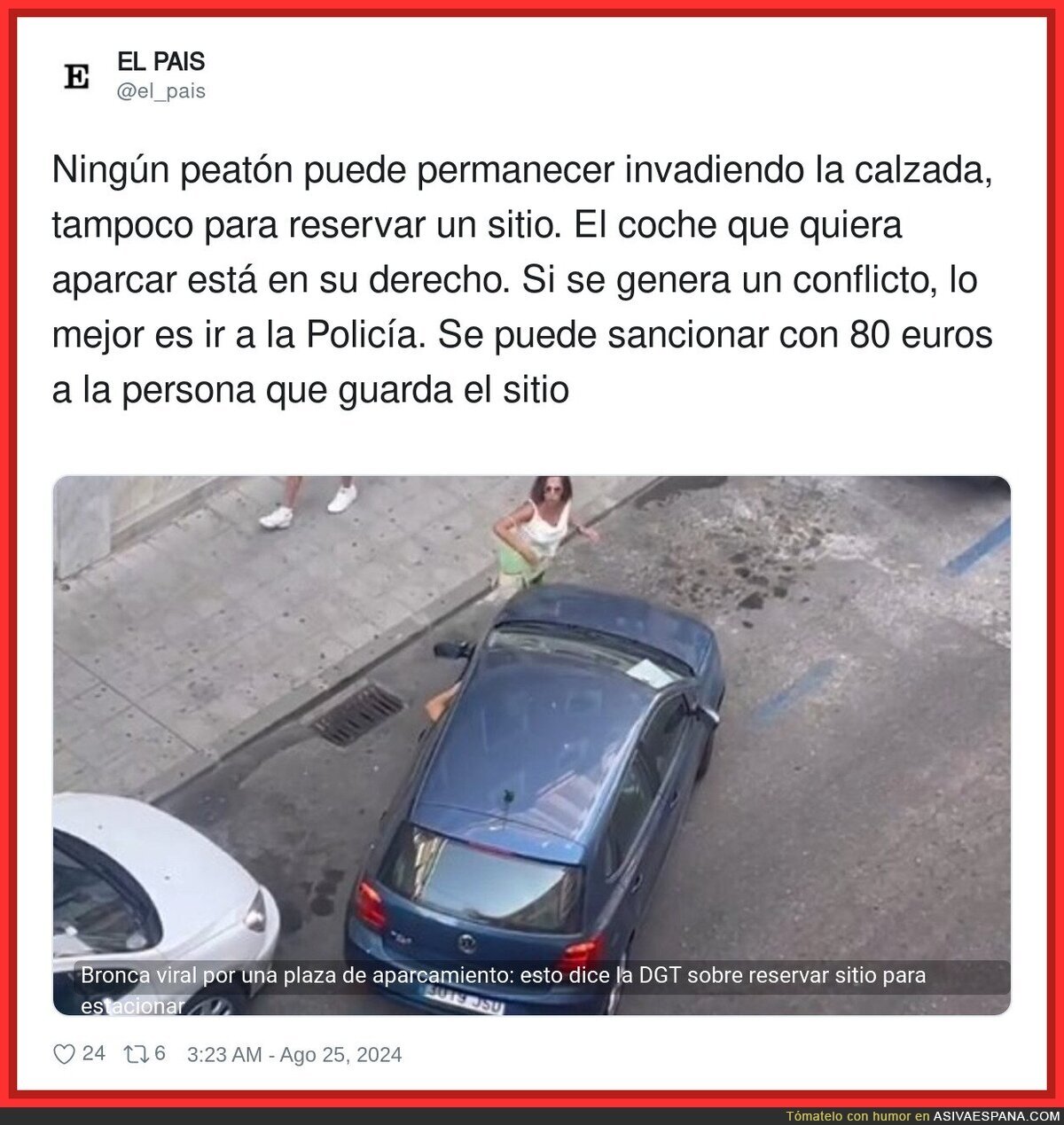 Una lección para quien no sepa esto en la calzada