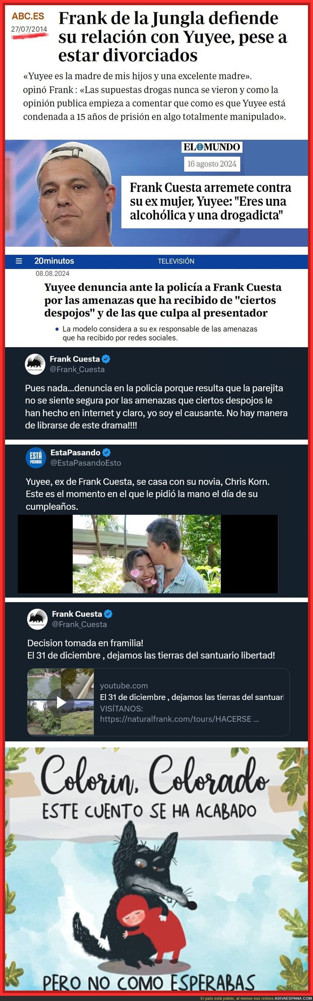 Como ha cambiado el cuento de Frank de la Jungla