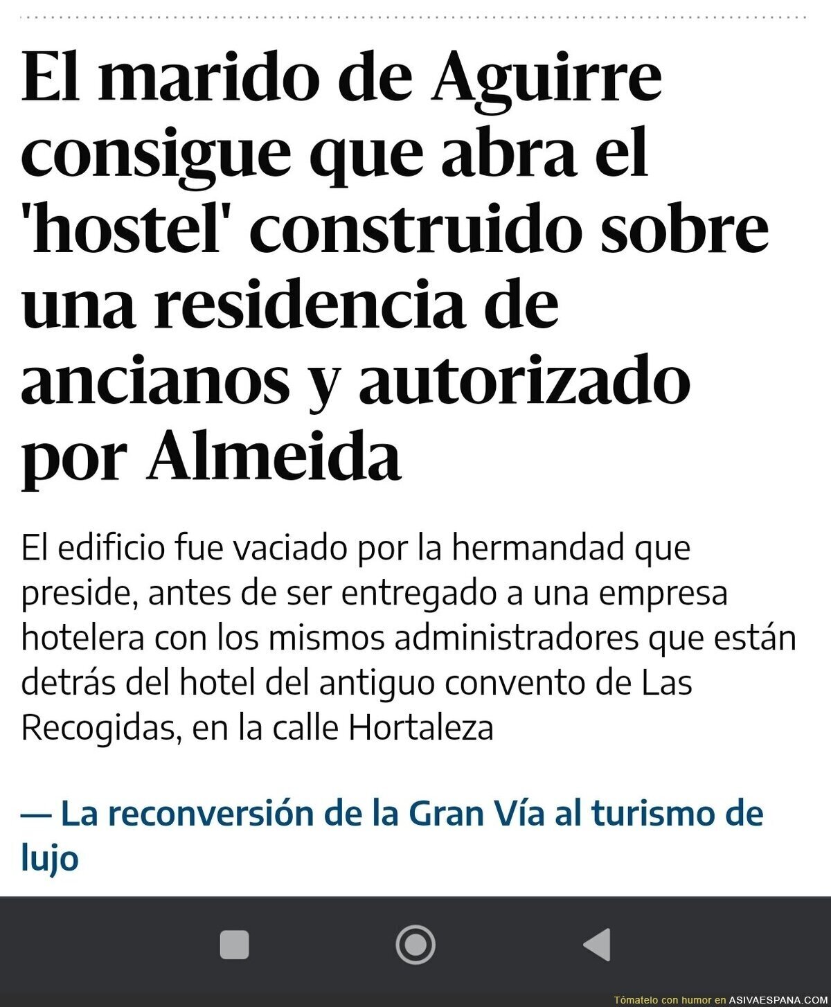 Especulando hasta con residencias