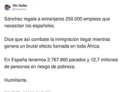 Vito Quiles sobre los 250.000 empleos a la gente de África