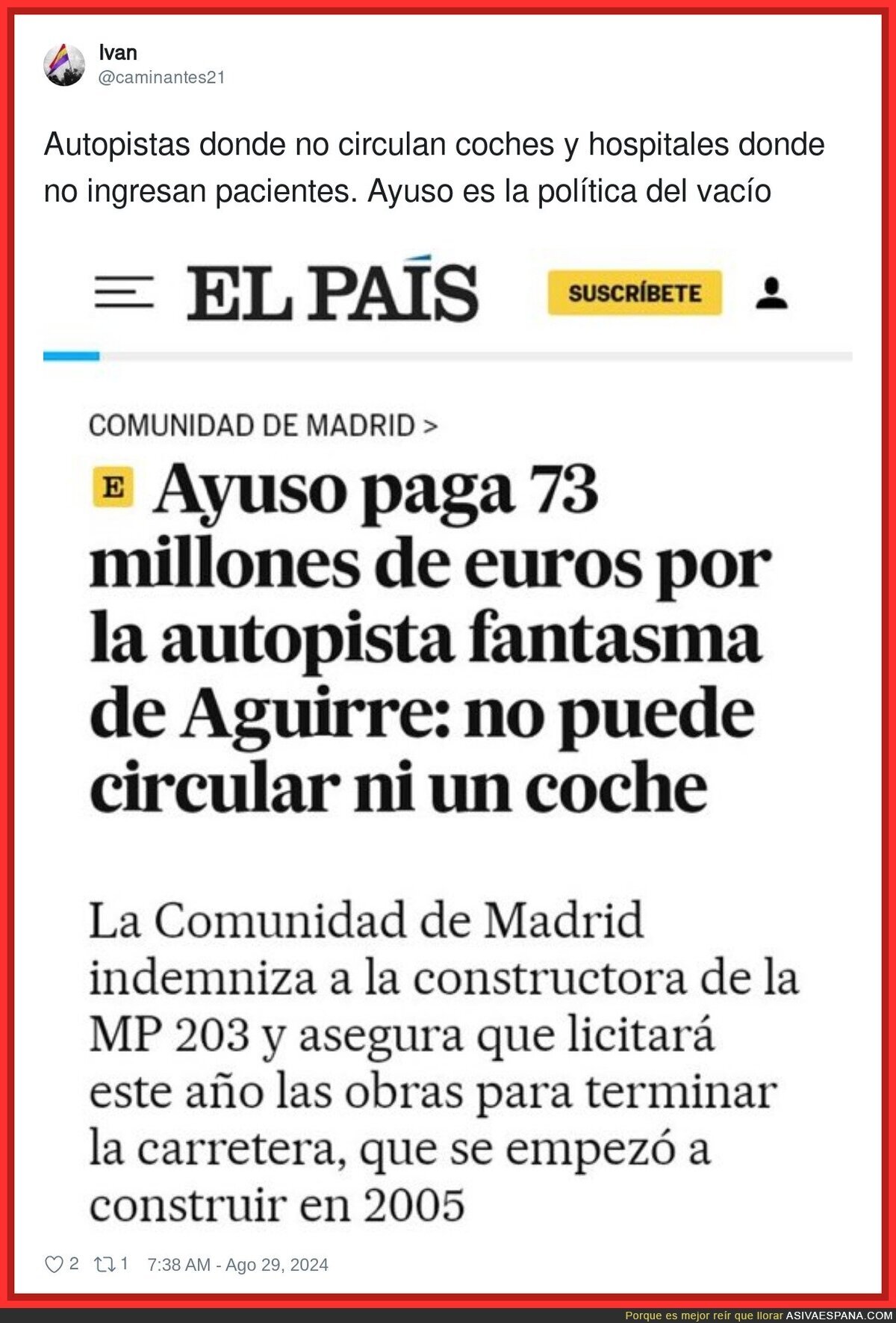 Todo un éxito la gestión en Madrid