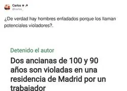 Acto deleznable de un trabajador en esta residencia en Madrid