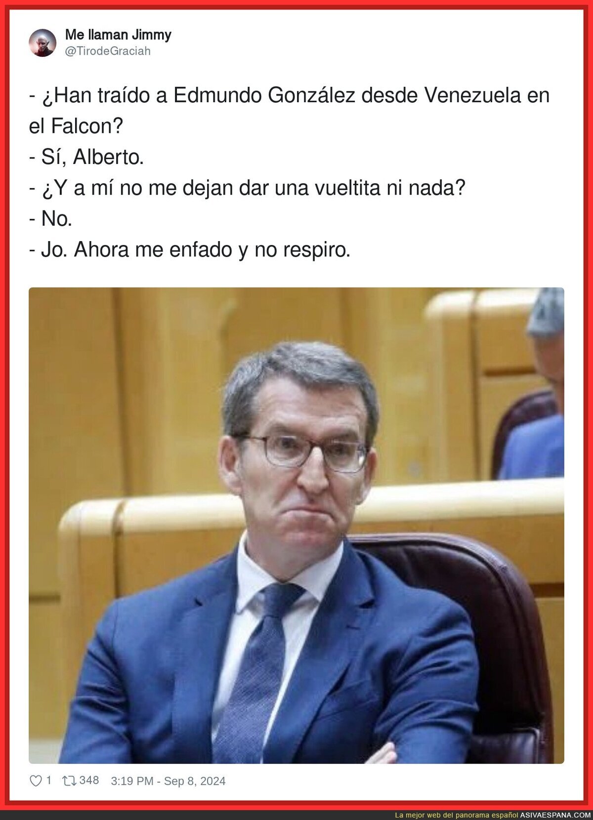 Feijóo aún no ha podido tocar el Falcon