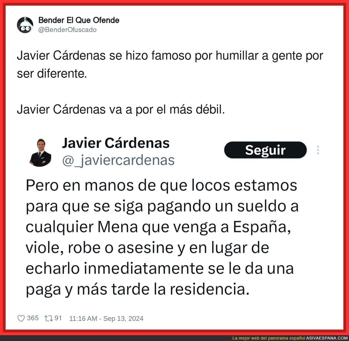 Javier Cárdenas no está para dar lecciones