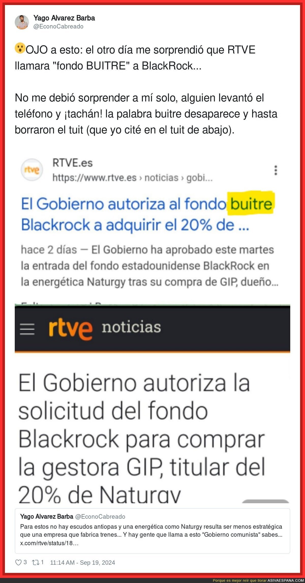Palabras prohibidas en RTVE