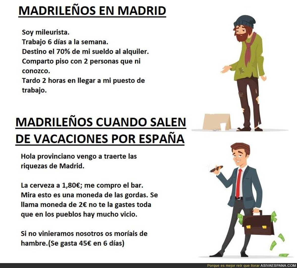 Madrileños cuando salen por España son como los seguidores de Llados