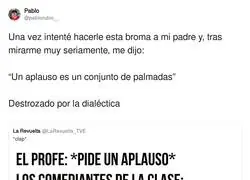 Un aplauso es un conjunto de palmadas