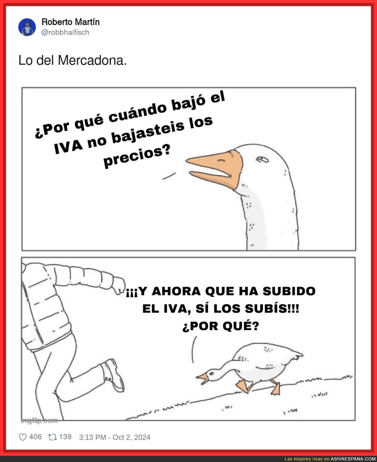 La oca tiene toda la razón