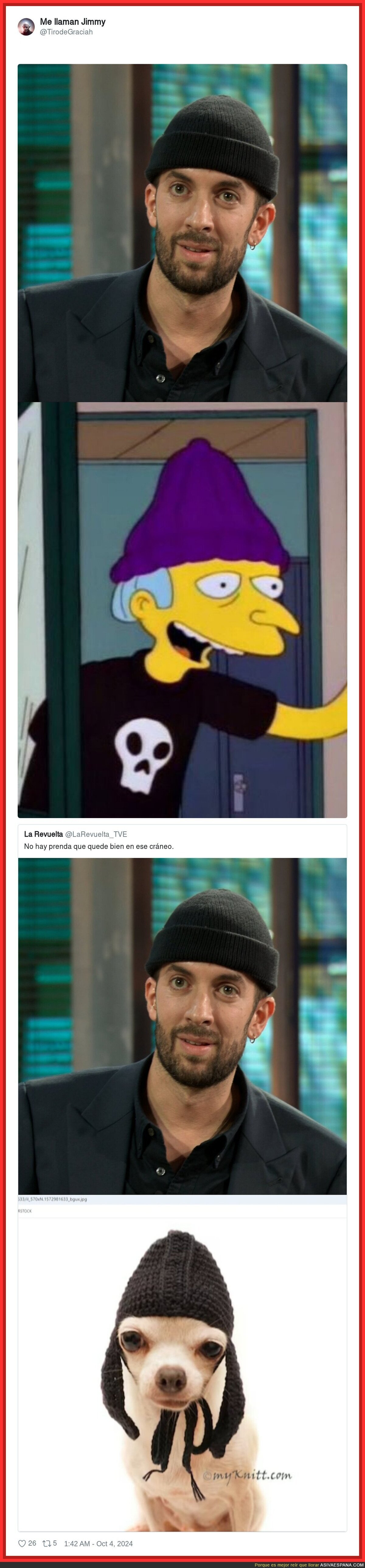 Este gorro no le queda bien a nadie