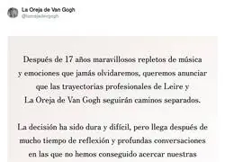 La Oreja de Van Gogh echa a Leire Mart&iacute;nez