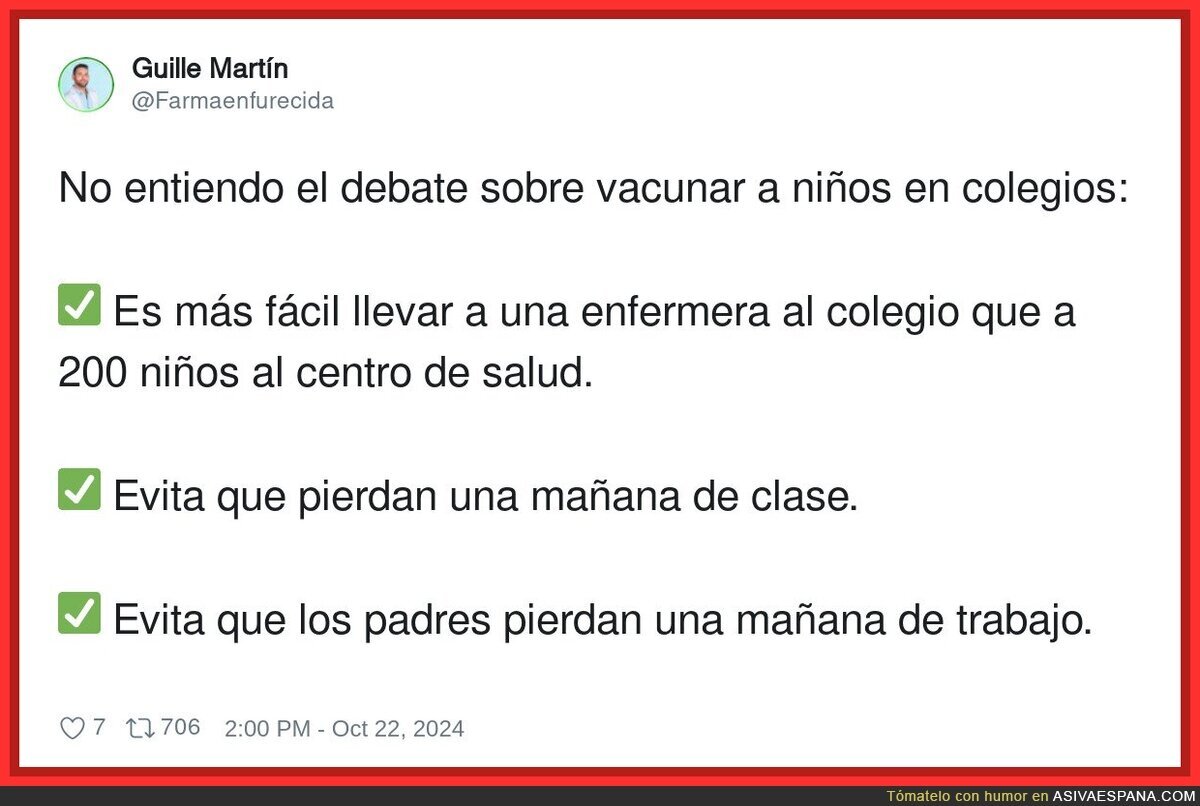 La vacunación en niños
