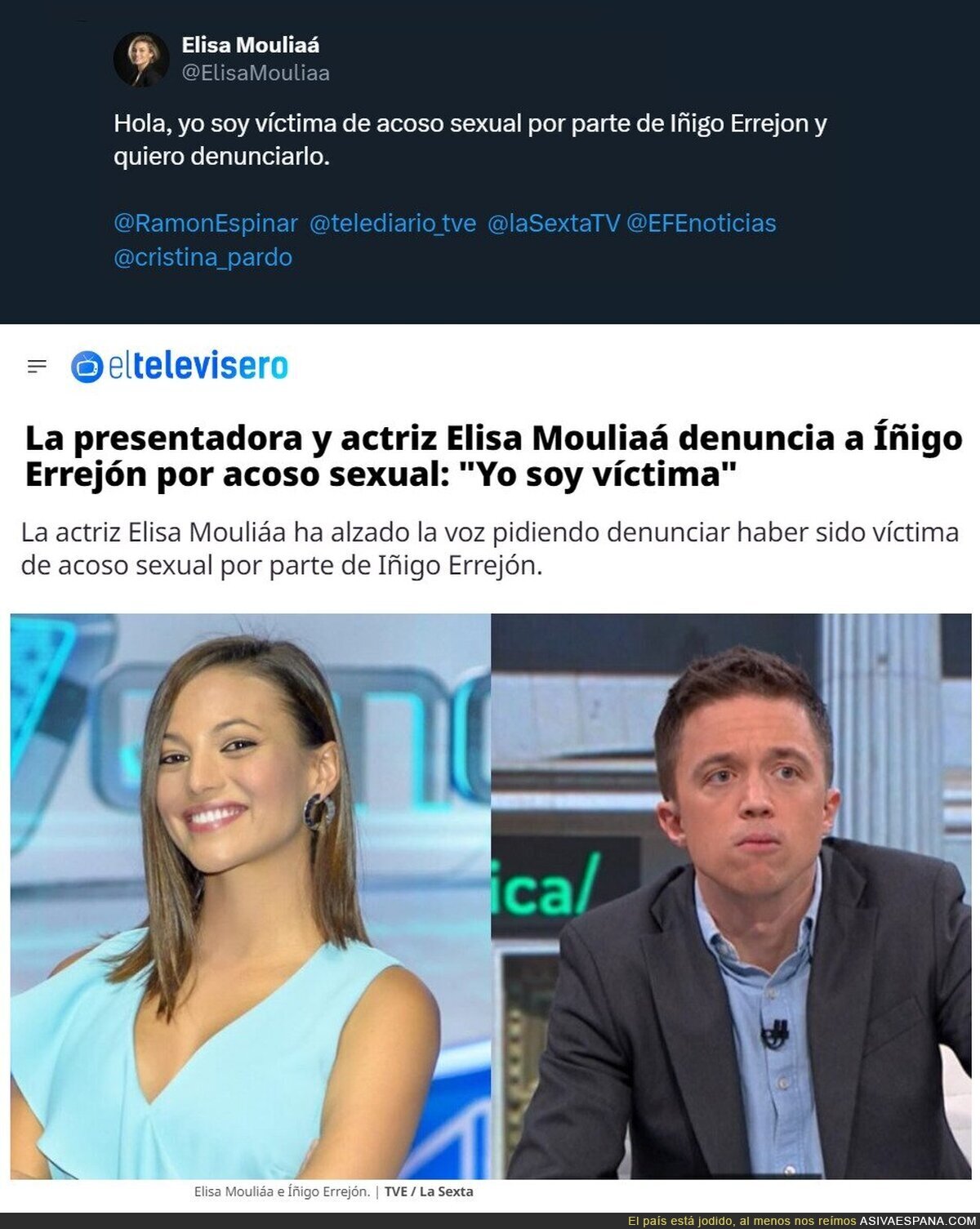 Elisa Mouliaá denuncia a Íñigo Errejón