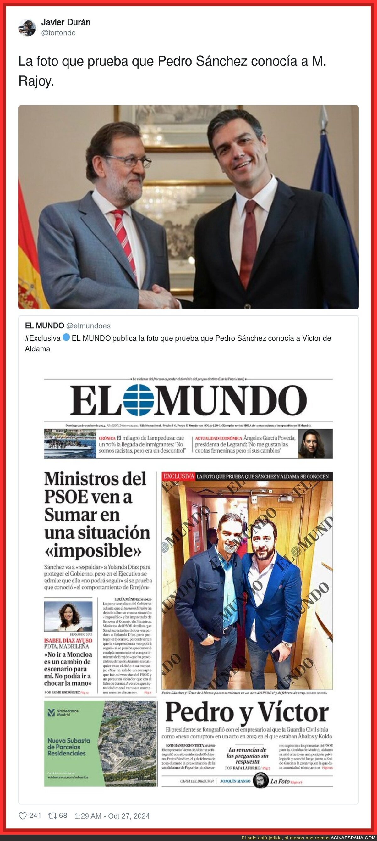 Pedro Sánchez se junta con delincuentes