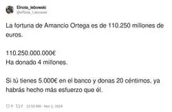 La ayuda del multimillonario Amancio Ortega