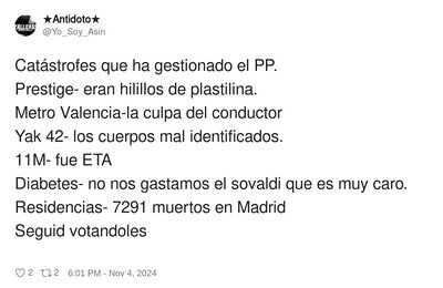 Catástrofes que ha gestionado el PP
