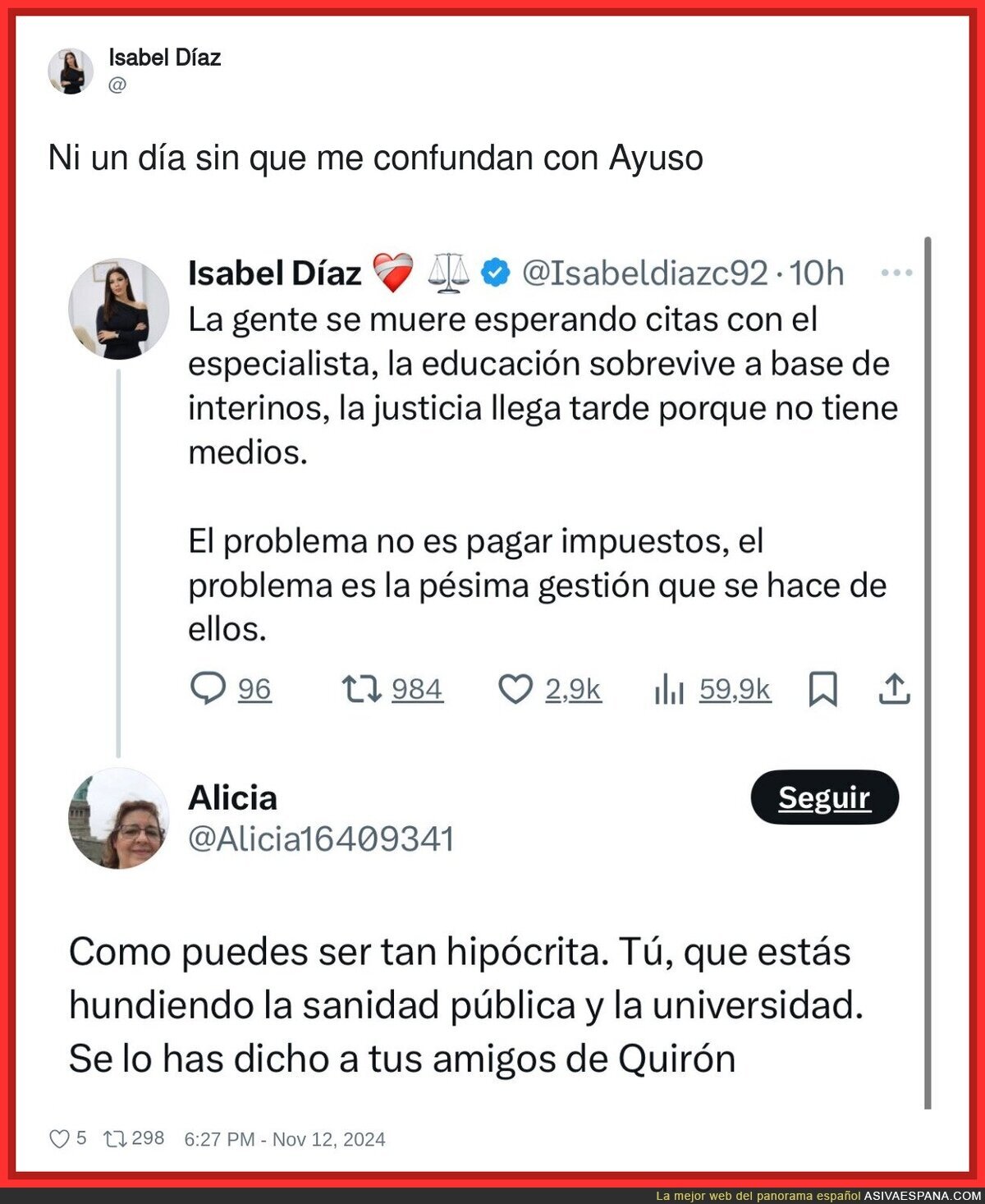 El problema de llamarte como la presidenta de la Comunidad de Madrid
