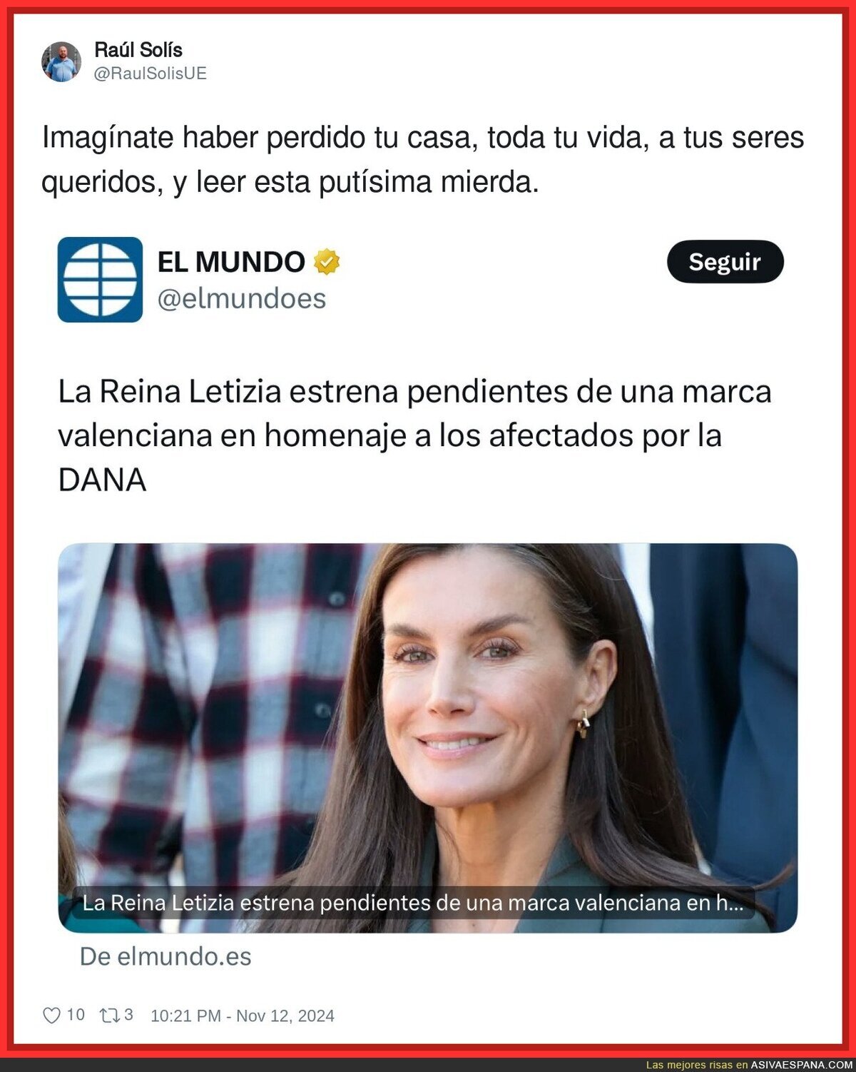 Letizia no podía coger una pala y ayudar con el barro
