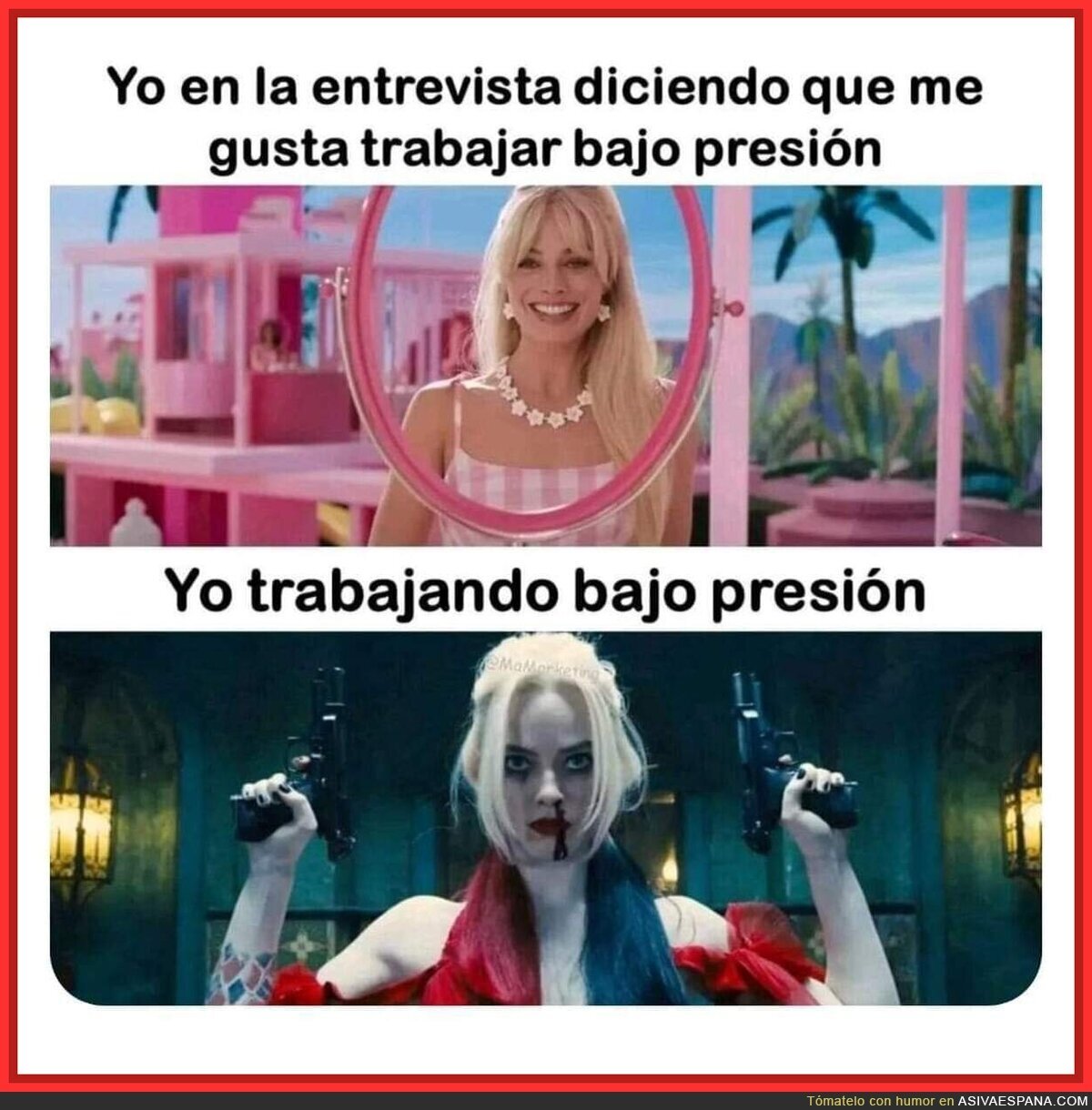 Trabajar bajo presión es duro