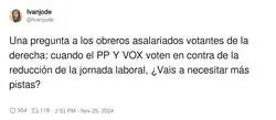 Lo que nos preguntamos sobre los obreros votantes de derechas