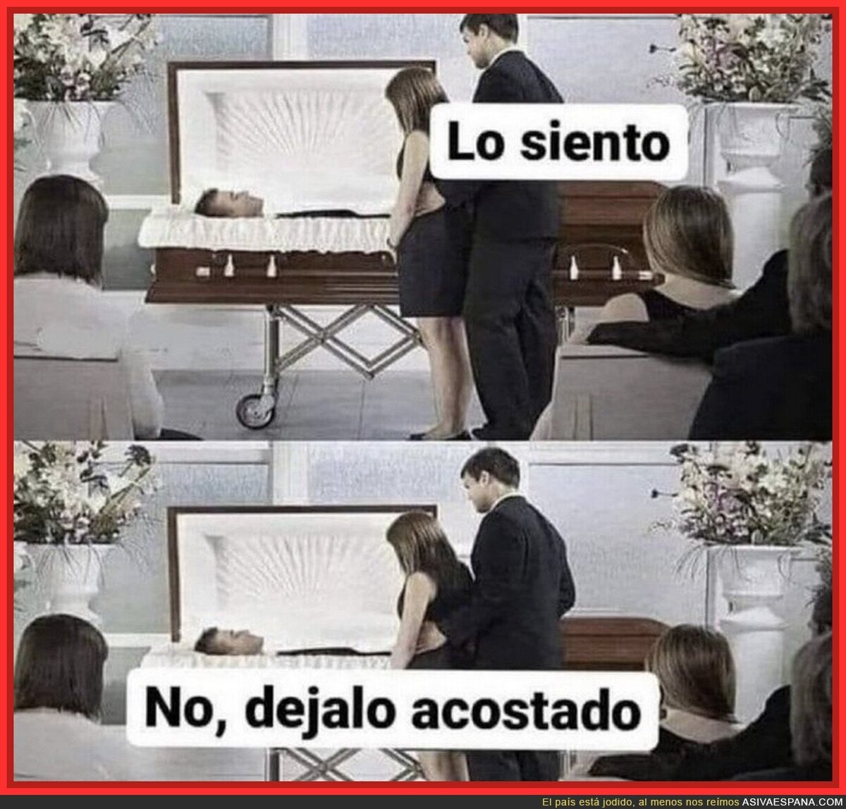 Momento incómodo en el funeral