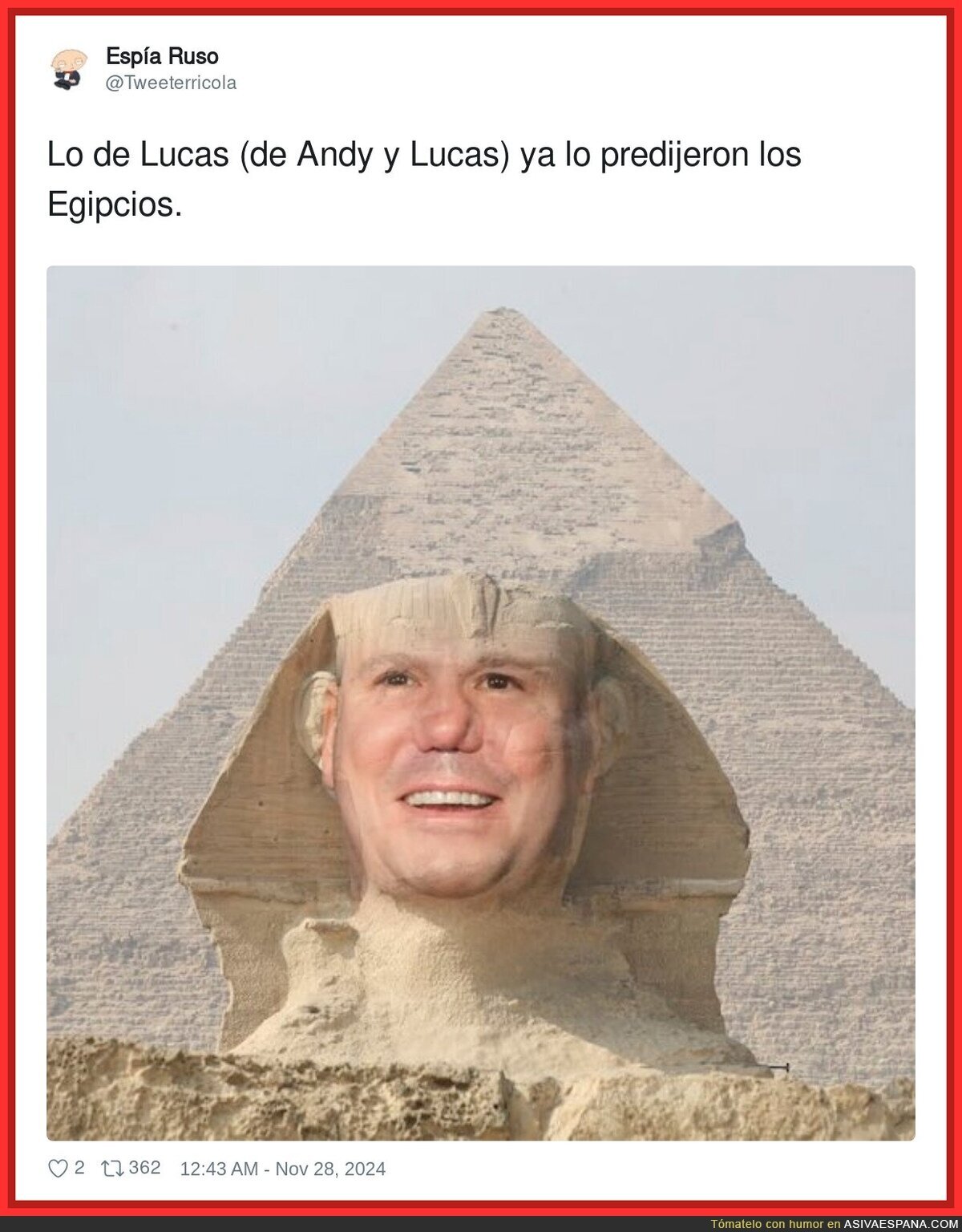 Lucas se ha inspirado en Egipto