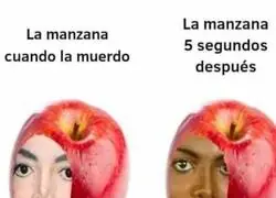 La manzana solo tiene ganas de morir