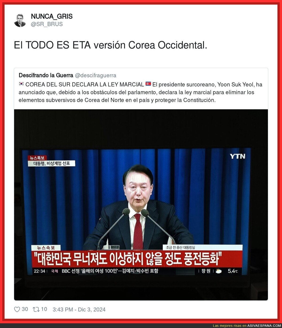 Corea del Sur y la Ley Marcial