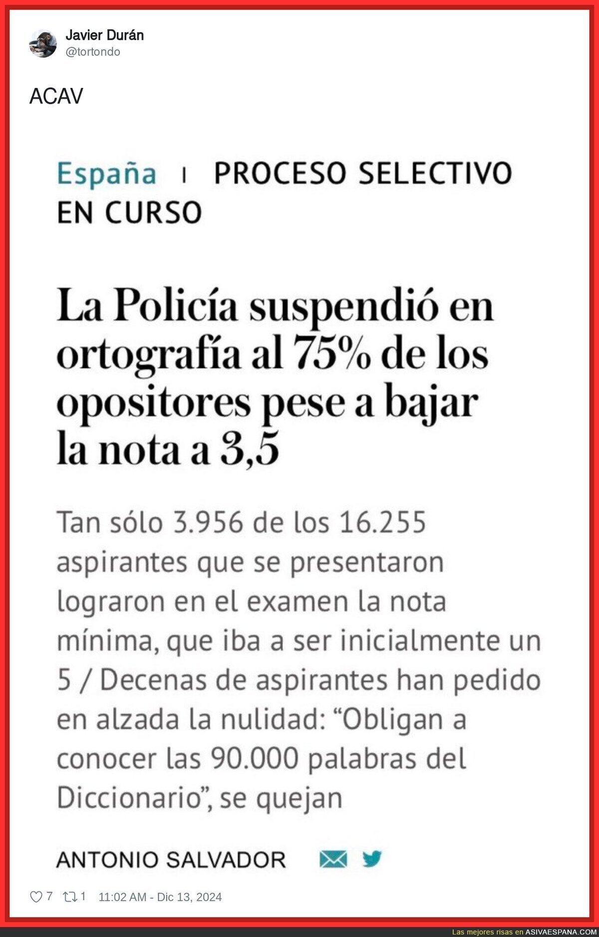 Así es el nivel de la Policía