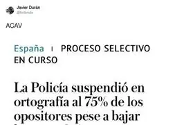 As&iacute; es el nivel de la Polic&iacute;a