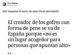 Un titular que lo dice todo