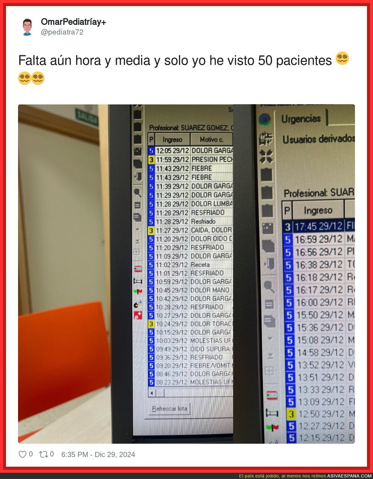 La Sanidad española usa Windows 95