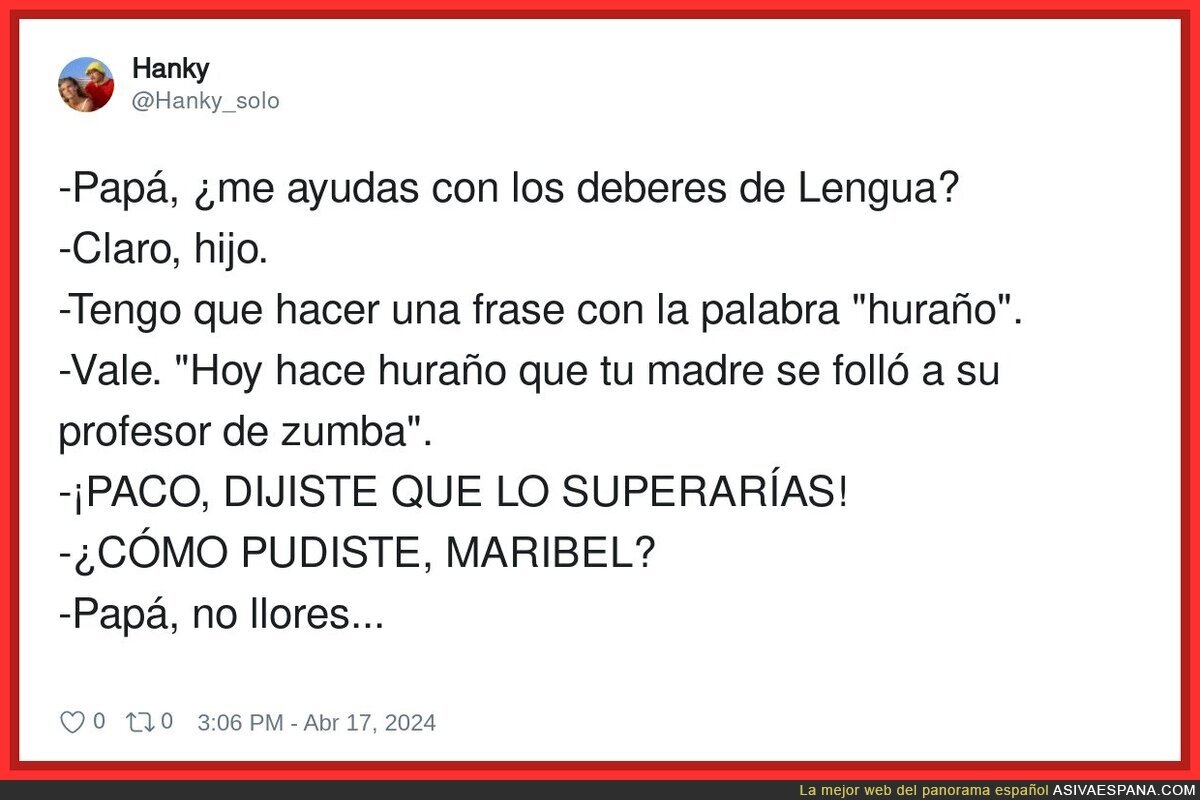 No supero la traición