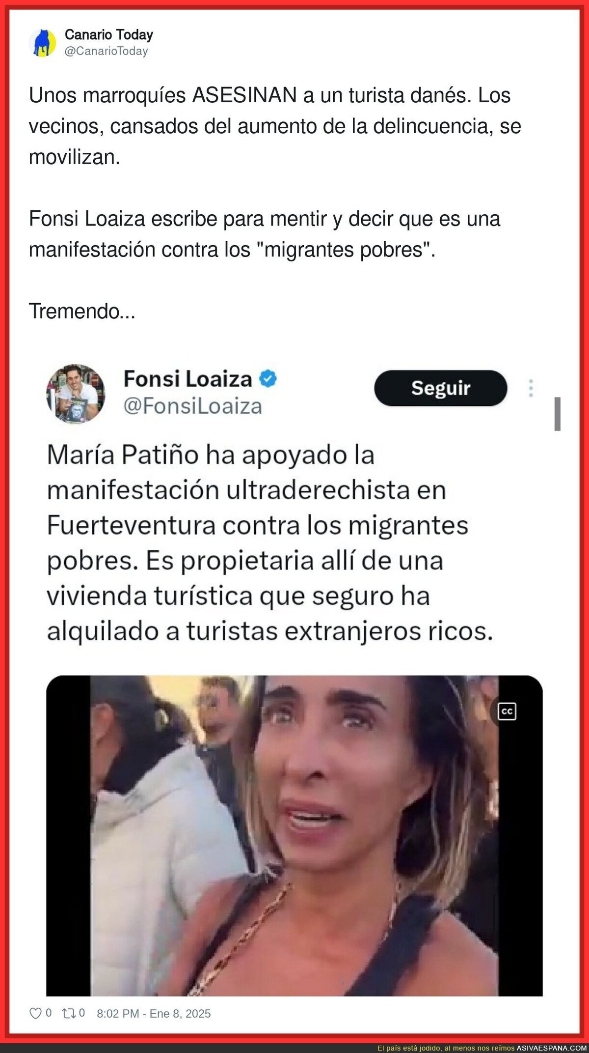 El peligroso mensaje de Fonsi Loaiza