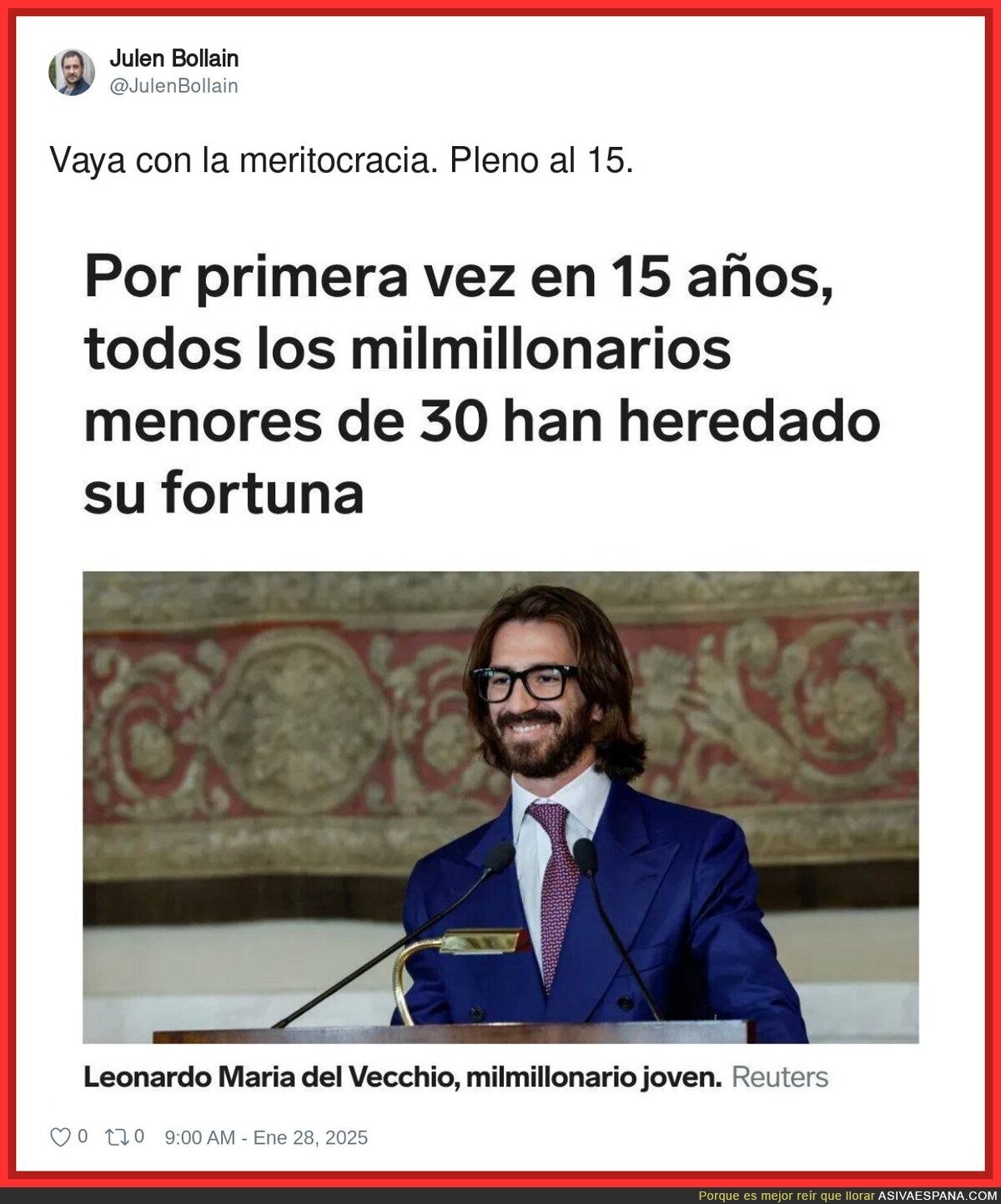 La meritocracia en estado puro, jeje