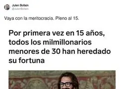 La meritocracia en estado puro, jeje