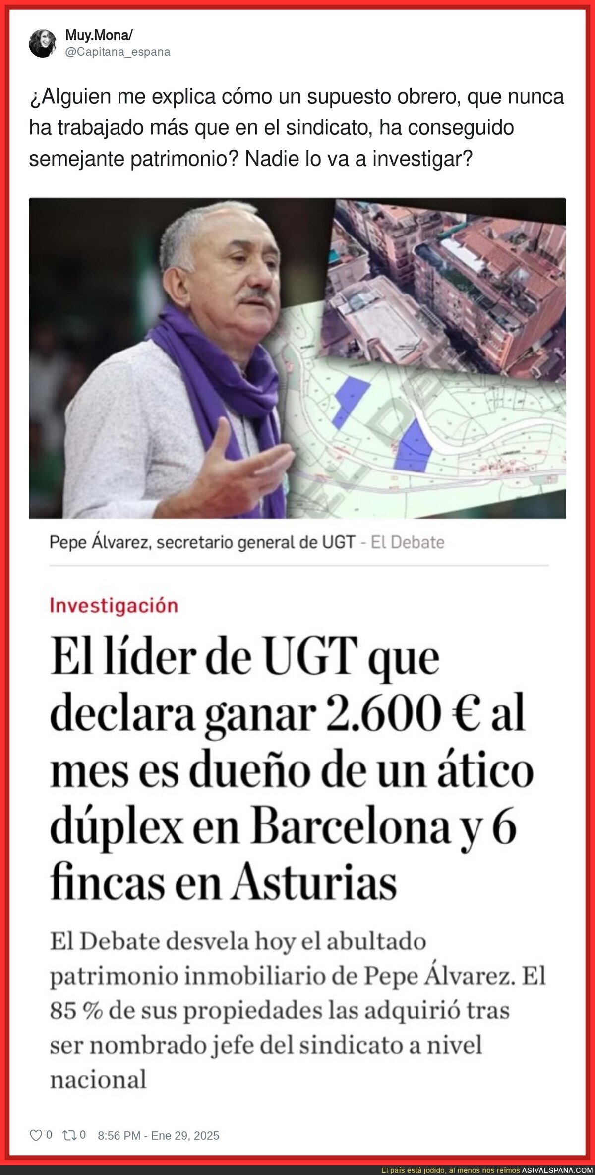 Lo del líder de UGT es muy sospechoso