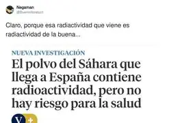 Me inspira confianza que llegue radioactividad a Espa&ntilde;a