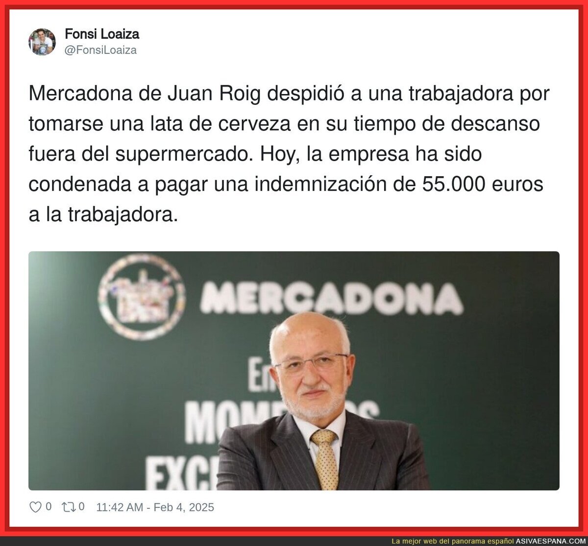 Juan Roig no tiene piedad con sus trabajadores